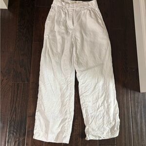 Abercrombie & Fitch Women's White Wide Leg Pants